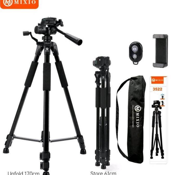 MIXIO 3522 170CM PRENIUM Tripod+Bluetooth Remote+BAG Profesional