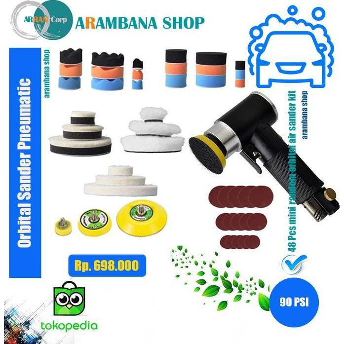 verazoo- Orbital sander mini orbital amplas angin pneumatic Diskon