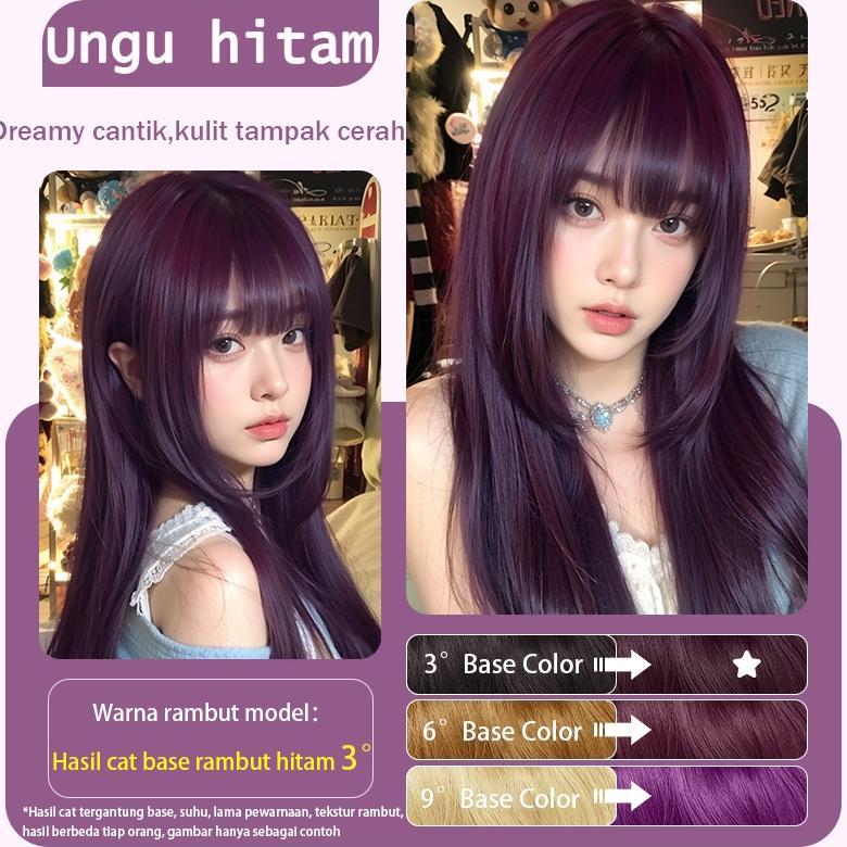 [Ready stock]  STYLE FIT cat rambut ungu hitam 200ml tidak perlu bleach(cat rambut,hair color,cat ra