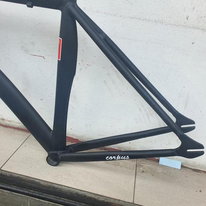 Frame Fixie Alloy Brain Corpus Murah Frameset 700C Fixed Gear Hitam