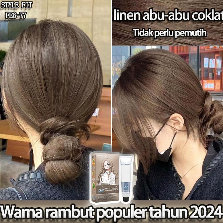 [ FEKAGNAS cat rambut ash brown*200ml pewarna rambut pria dan wanita semir original hair colour Tida