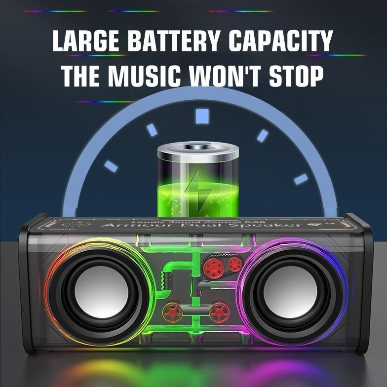 BEST DEALS SPEAKER BLUETOOTH SUBWOOFER MERIAM BAJA KECIL TRANSPARAN AUDIO PORTABEL NIRKABEL 13W MECH