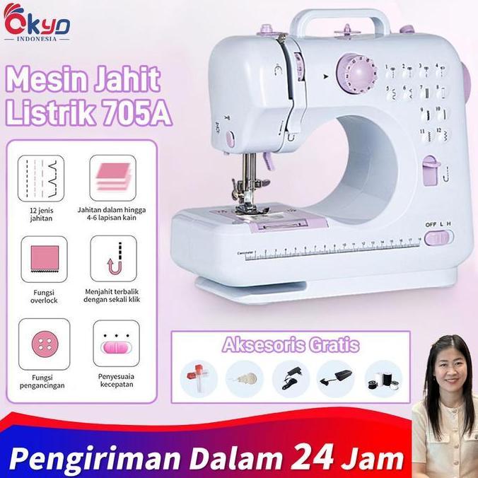 Choco home Okyo Mesin jahit rumah tangga 705A mesin jahit mini obras portabel mesin jahit listrik mi
