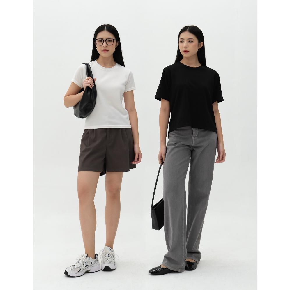 terlaris kaos basic wanita katun polyester hulm