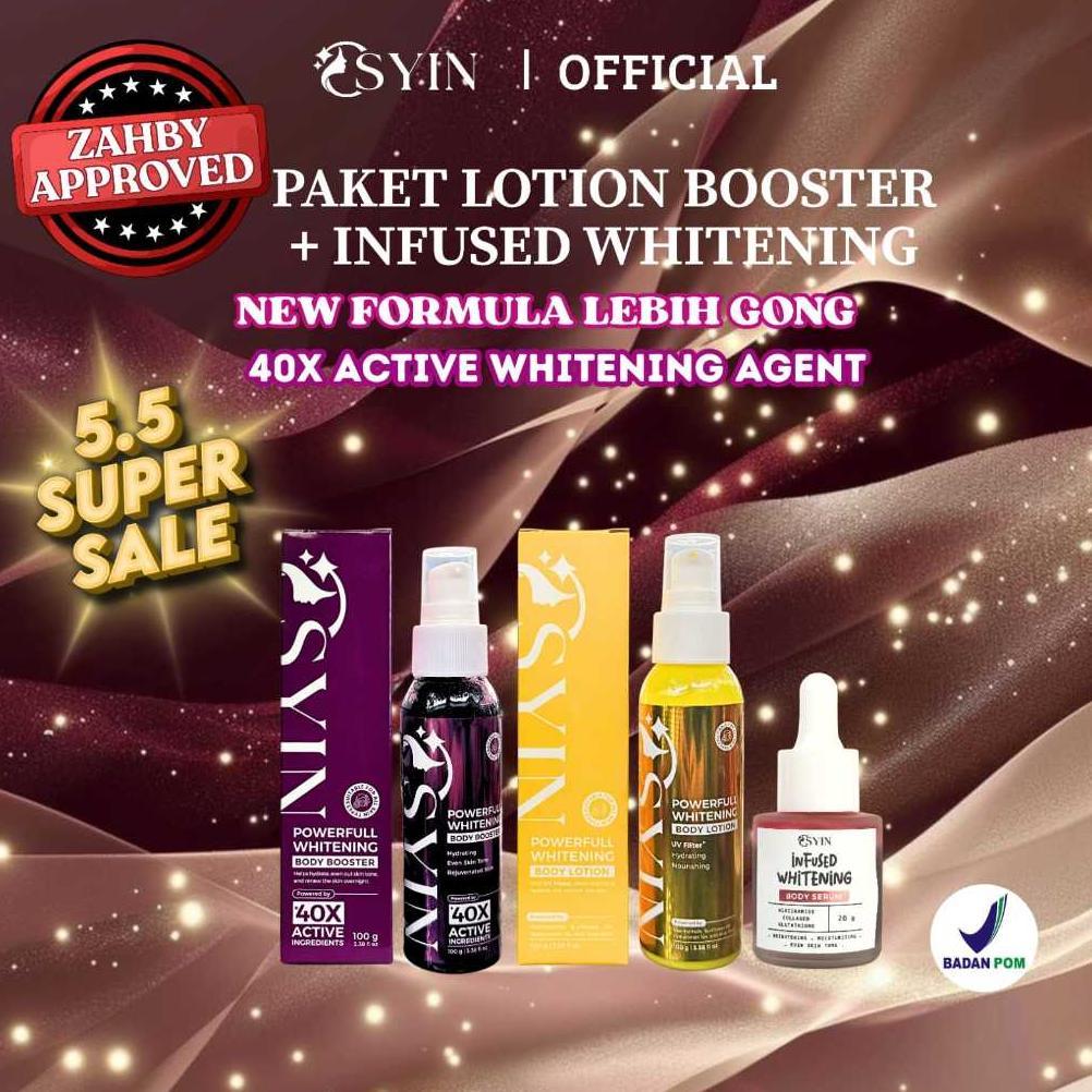 PAKET POWERFULL WHITENING BODY LOTION + POWERFULL WHITENING BODY BOOSTER + INFUSED WHITENING OSYIN G