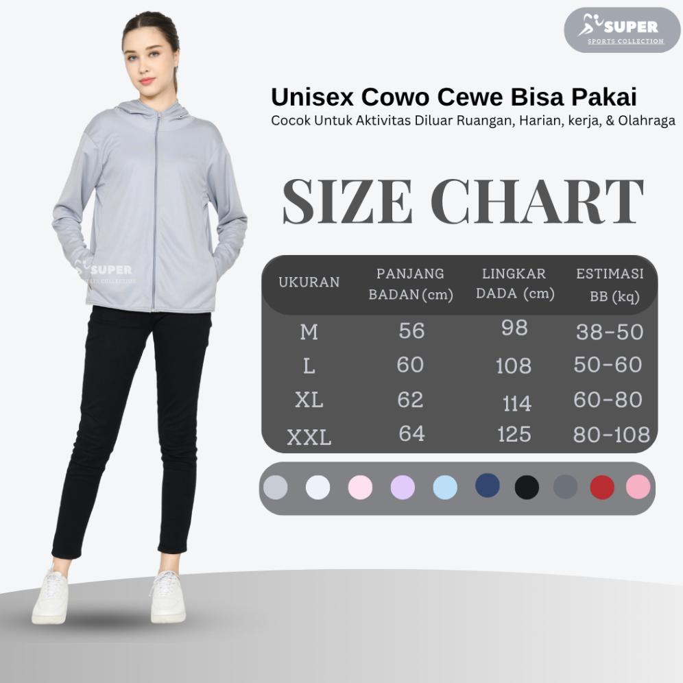 SUPER DEAL AIRism Jaket Mesh Hoodie UV Protection UNISEX JUMBO