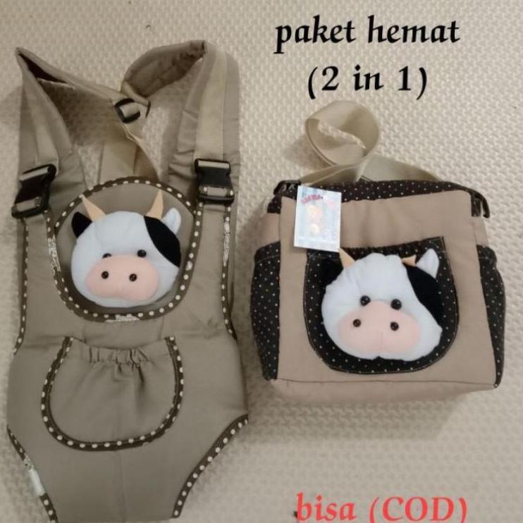 Gendongan Bayi Duduk Depan  Dan Tas Slempang Bayi Satu Set