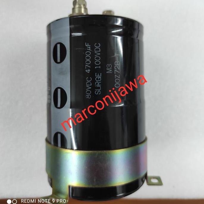 CAPASITOR ELCO 47000UF 80VDC SURGE 100V MARCON DIAM 6,5CM X 10CM MJ27