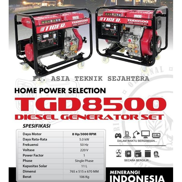 Genset Solar 5000 Watt Genset Diesel 5000 Watt