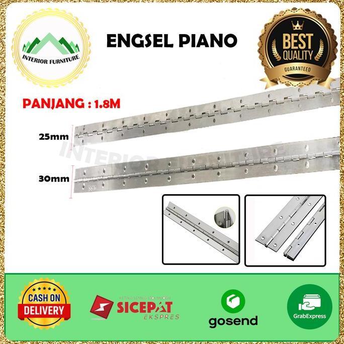 Efni- Engsel Piano 1.8 Meter / Engsel Lemari Besi Dapur/ Engsel Lemari