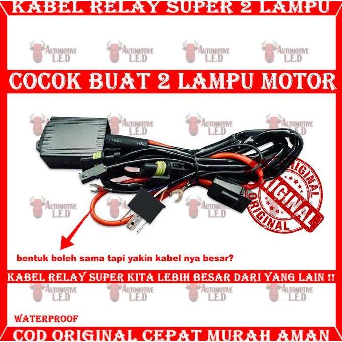 Parts- Kabel Relay Mobil Relay Biled Projector Kabel Mobil Biled Lampu Projector Kabel Hid Mobil Car