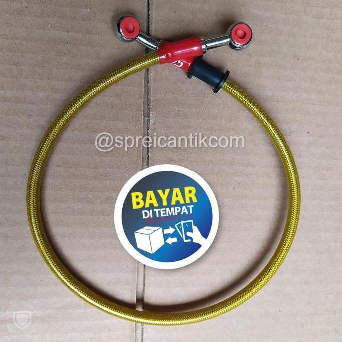 Hys Selang Rem Disc Belakang Motor [60 Cm] - Gold Harga Spesial