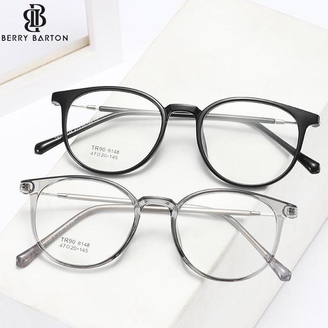 New- Kacamata Pelajar Oval Untuk Pria Dan Wanita Wajah Kecil Yang Cantik Frame Oval I Plastik Tr90 I
