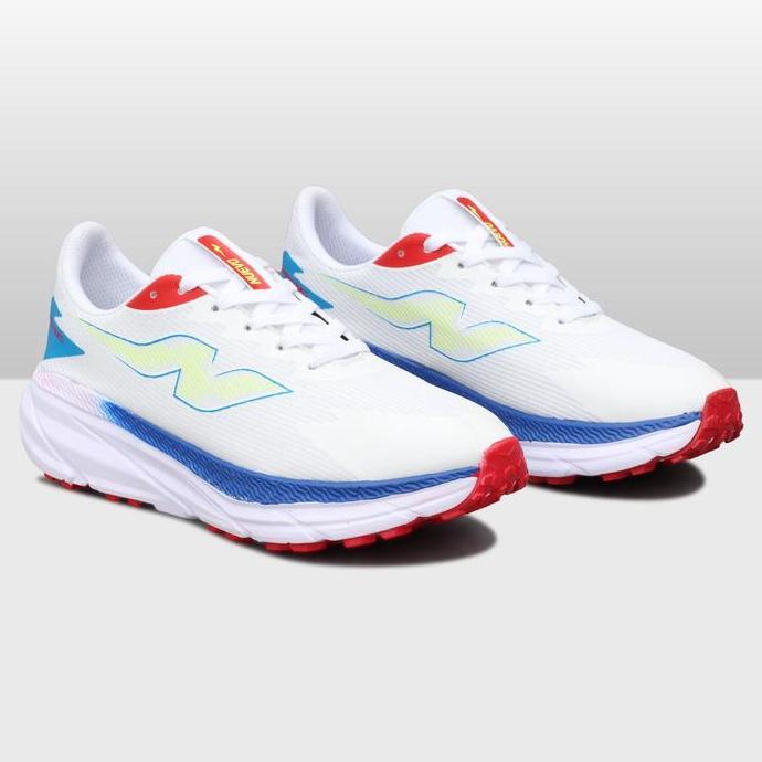 Pilihan - Nuevo - Sepatu Lari Pria Olahraga Running Jogging Crosspeed Putih/Biru Running Shoes Outdo