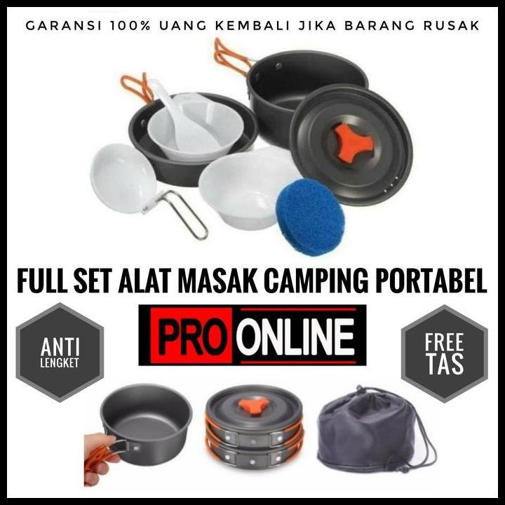 Terbaru Paket Hemat Komplit Cooking Set Nesting 2 Person Kompor Mini Camping Kovar Zt-202 Portable W