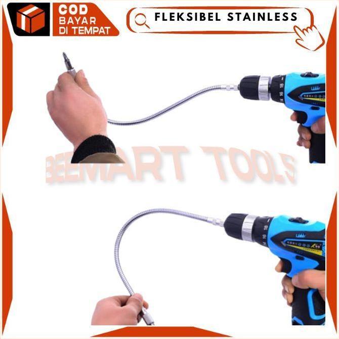 SAMBUNGAN MATA BOR FLEKSIBEL STAINLESS 20 CM SEMUA JENIS BOR LOGAM BEST QUALITY