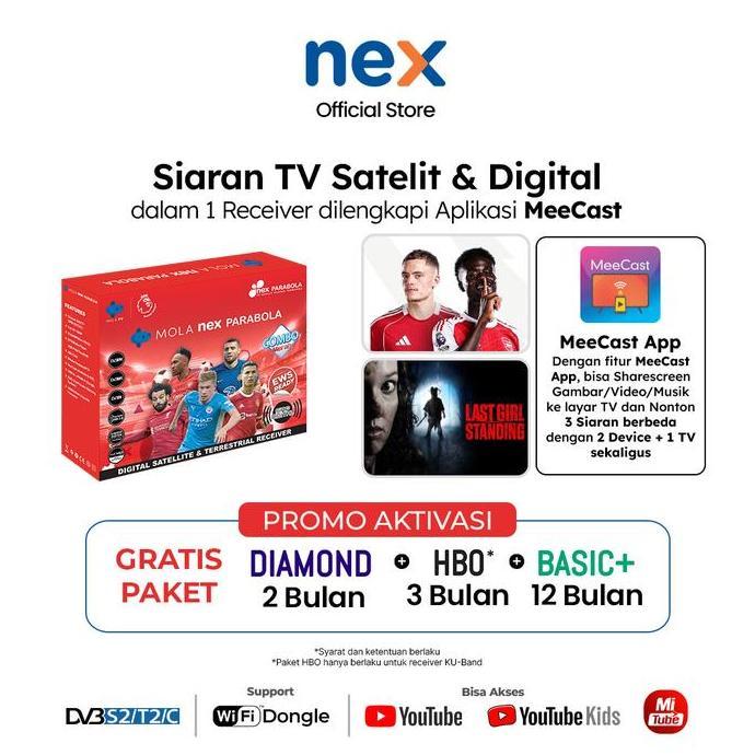 Nex Parabola - Combo Merah Receiver