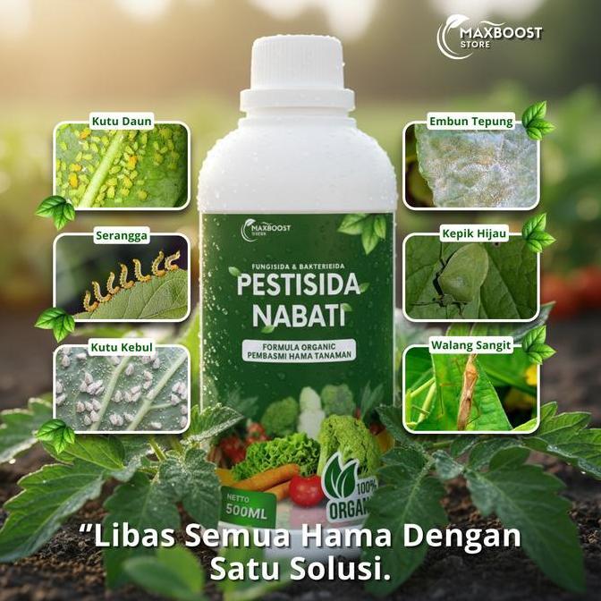 [Terlaris] Pestisida Nabati 500Ml & 100Ml Fungisida Hayati Obat Hama Penyakit Patek Pada Cabe Libas 