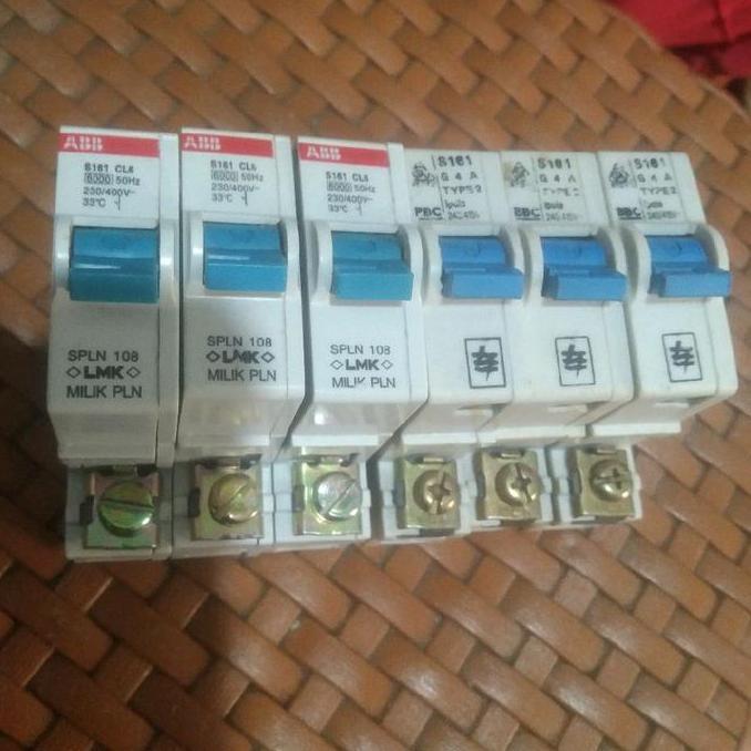MCB PLN 4A,6A 1PHASE BBC ABB ORIGINAL FORSALE
