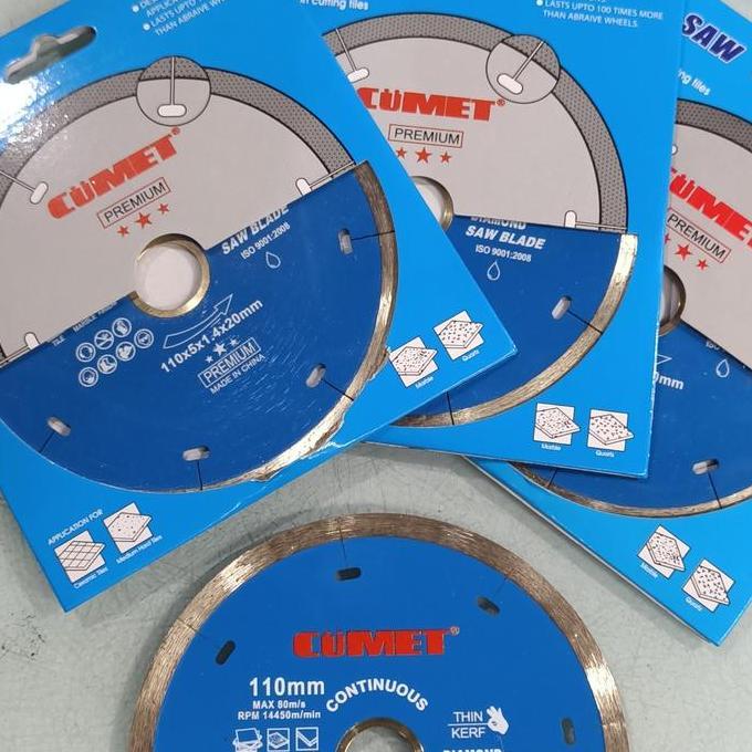 CUMET DIAMOND WHEEL TILE 4" PREMIUM WET MATA POTONG KERAMIK GRANIT MARBLE SERIE TAJAM READY