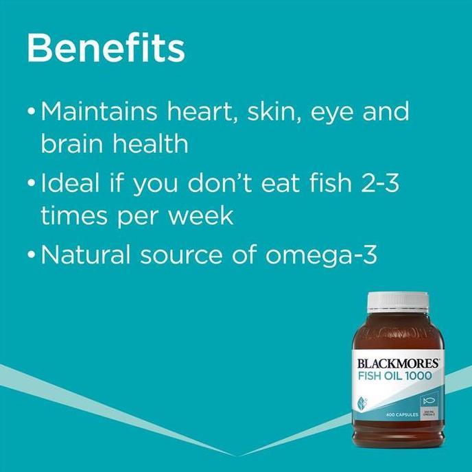 Plus- Blackmores Fish Oil 1000 Mg Omega 3 - 400 Caps