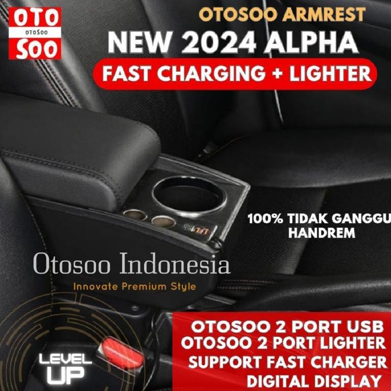 Armrest Mobilio Brio Brv Carbon Style -Console Box Usb Brv Mobili Brio-Brio Satya