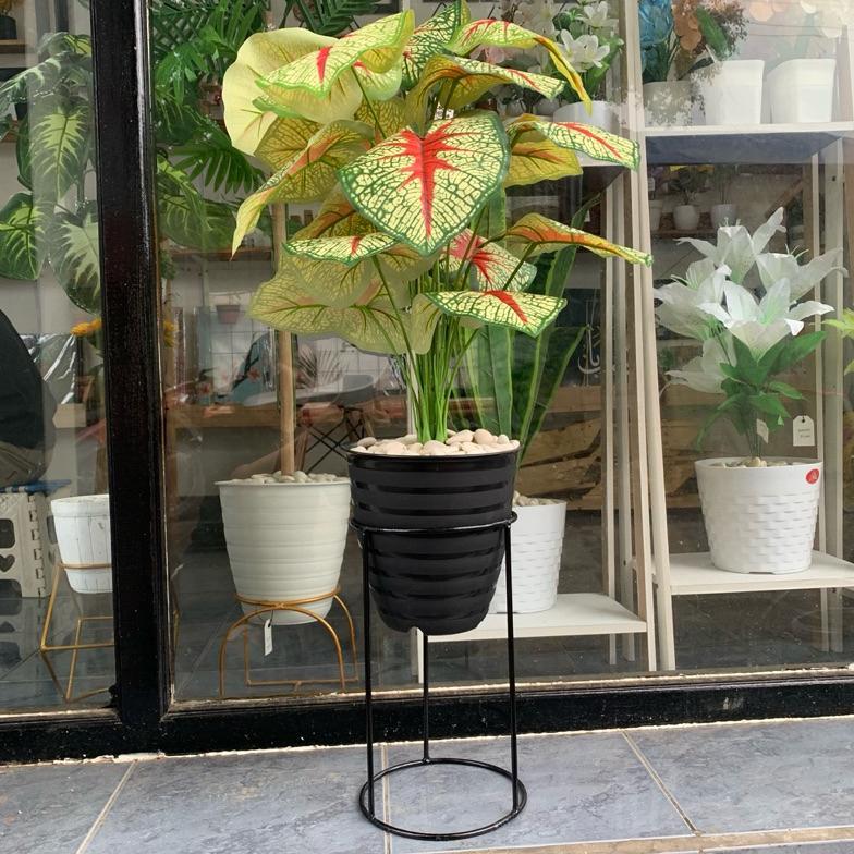 Dekorasi Tanaman Hias Besar Bunga Plastik Artificial Daun Monstera Keladi Aglonema