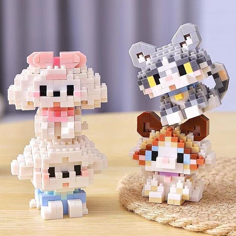 BESTPROMO MEKANSM Nano Puzzle Block Hachimi Dog & Cat Block Balok Mini Toys Hewan Peliharaan