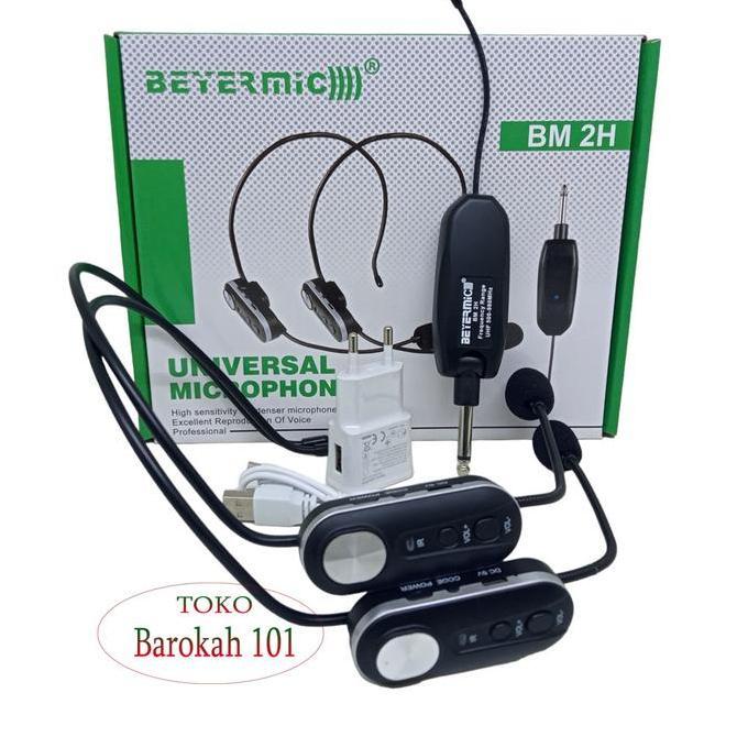BEYERMIC  BM 2H Microphone Bando Wireless 2 Mik Headset Mik Telinga Mikrofon Imam Sholat