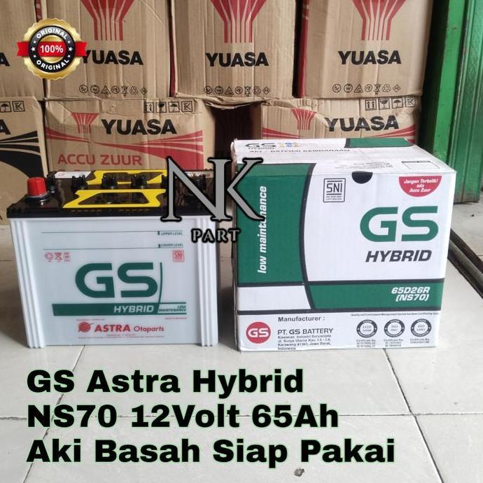 Aki Mobil Chevrolet Aveo, Captiva Bensin Accu GS Astra Hybrid NS70 65Ah