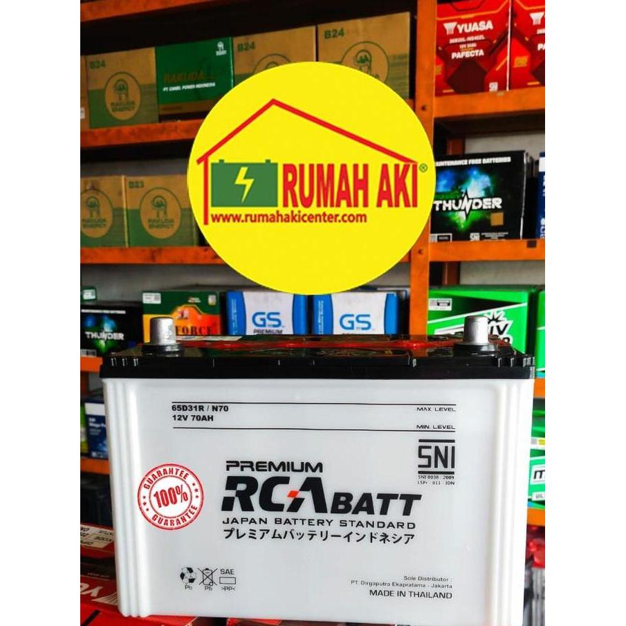 Aki Mobil RCA AM N70 65D31R 12V 70AH / Aki Basah / Aki Konvensional