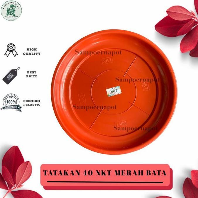 tatakan alas pot bunga nkt 37cm untuk pot 40cm - NKT MERAH BATA 40