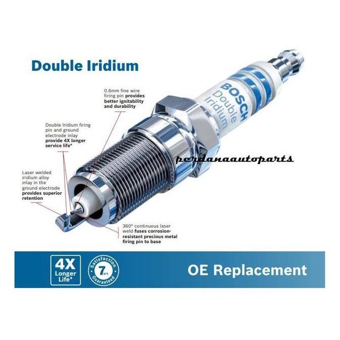 Busi BOSCH Double Iridium FR8NII33W Asli Orinal BOSCH