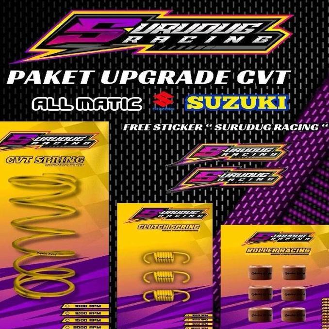 Paket Upgrade Cvt Suzuki All Type Matic Nex Karbu/Fi Spin Skydrive Skywave Avenis Burgman Address Ro