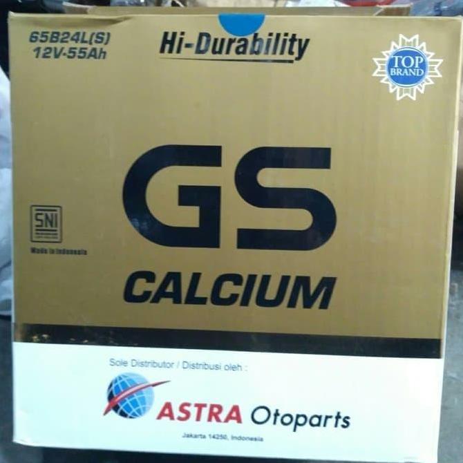 Aki mobil GS CALCIUM 65B24LS 12V 55AH -62106