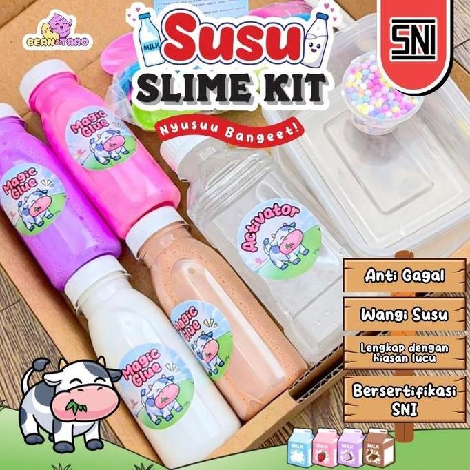 SLIME KIT SUSU BY SLIME BINTARO || SUSU SLIME KIT || SLIME SERU || SLIME ANAK || SLIME WANGI || SENS