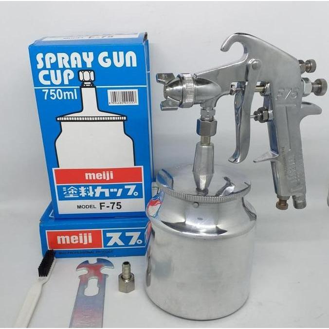 Meiji Spray Gun Tabung Bawah F75 / F-75 Spray Panting Gun / Spit Cat Meiji F75 Tabung Bawah