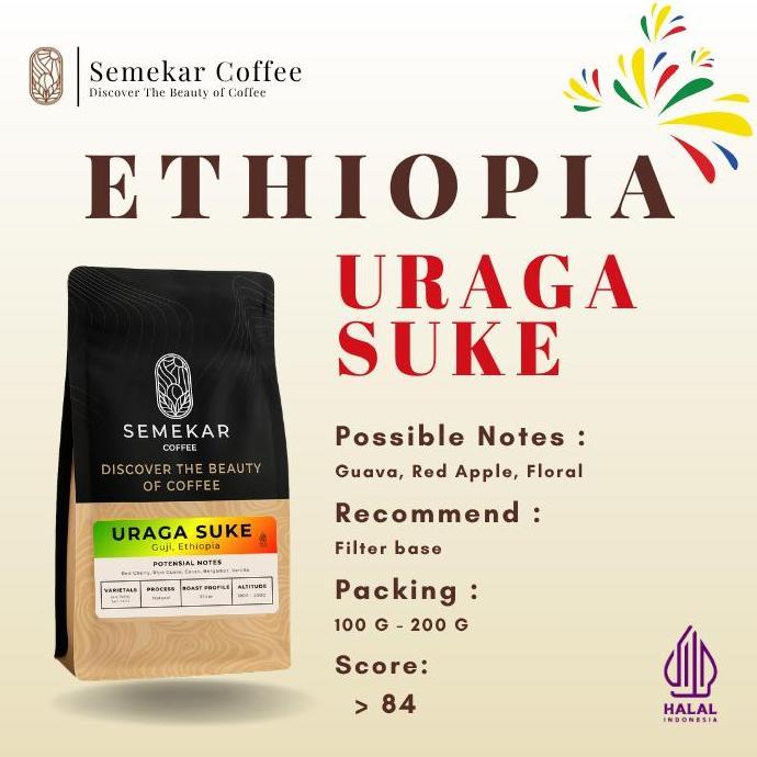Best Seller Semekar Coffee - Biji Bubuk Kopi Arabika Ethiopia Uraga Suke Guji Specialty Fresh Roaste