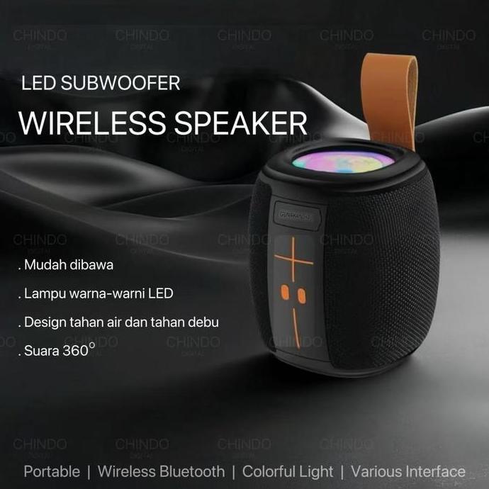 suprapto.cz/ [COD] Speaker V-805  Mini Portable Wireless Bluetooth Outdoor IPX4 Waterproof RGB LED-S
