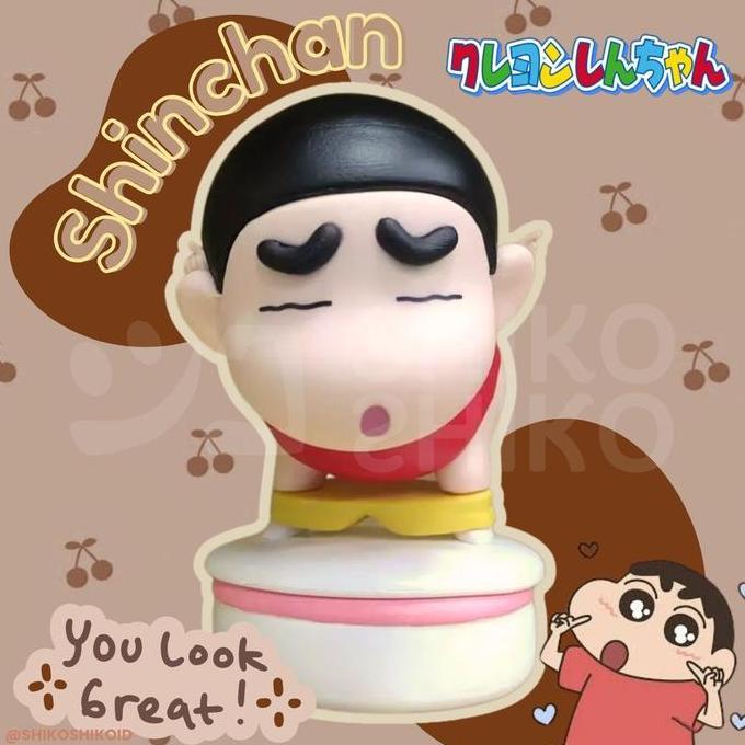 mainan - FSCptm Figure Shinchan Show Bokong Mungil Merah Crayon Shin-Chan Action Figur Shinosuko Ber