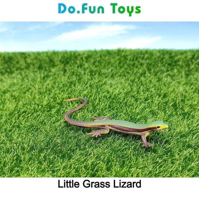 mainan - Grass Lizard New Animal Figure / Miniatur Mainan Binatang Kadal Rumput Diskon