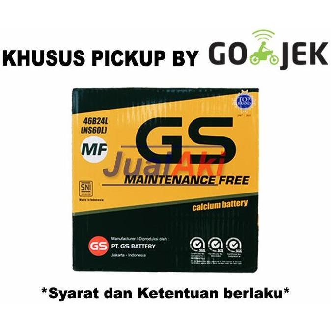 GS MF NS60L / 46B24L / Aki Kering / Maintenance Free (Promo Gojek)