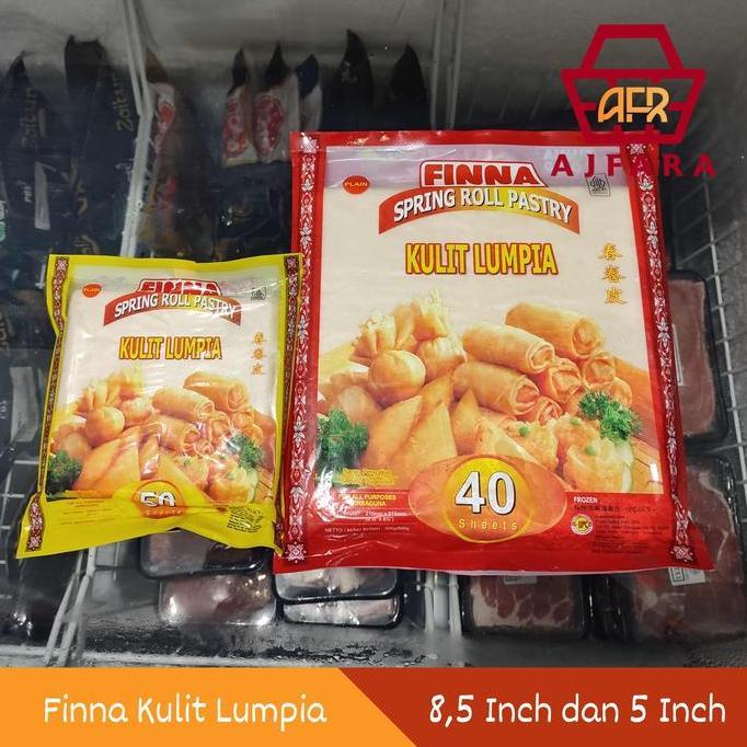 Foodcurt- Finna Kulit Lumpia Frozen 8.5 Inch Isi 40 Pcs / 5 Inch Isi 50 Pcs [Hanya Untuk Pembeli Di 