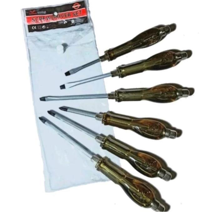 Set- Obeng Ketok Set Screwdriver Obeng Set Plus Minus