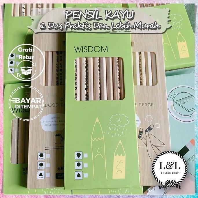 HAZORUN Pensil Kayu HB Ekonomis Halus Runcing Dan Nyaman Ditulis Pensil Kayu Anti Patah Pensi Kayu R