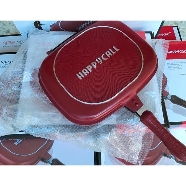 HAPPY CALL DOUBLE PAN 32cm / Happy Call Double Side Pan 2 Sisi Jumbo Grill 32cm/Q2 2530 TEFLON TEBAL