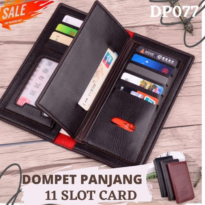 SUTASS - DOMPET PANJANG KULIT PRIA LIPAT TIPIS BLACK