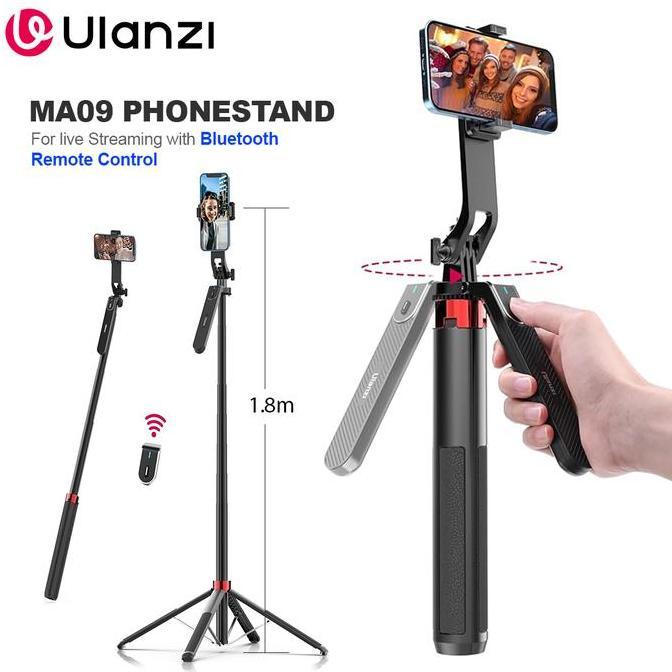 frogstoop_ - ulanzi ma09 selfie stick with remote for action cam & smartphone