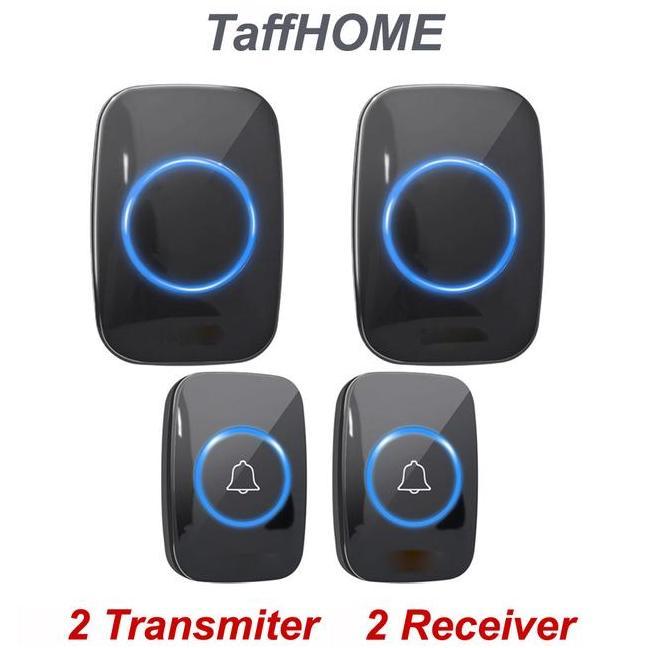 Bel Pintu Rumah Bell Wireless Remote Doorbell Taffhome Cacazi