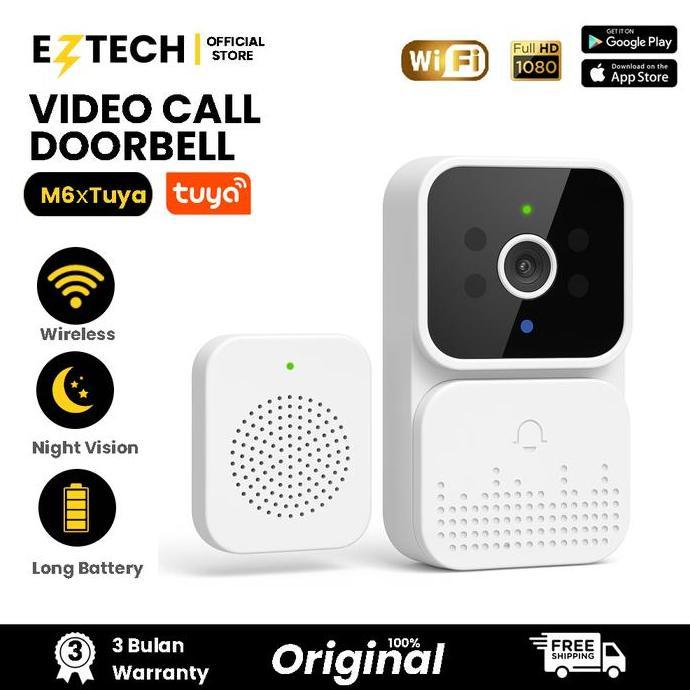 Promo Bel Rumah Wireless Tuya Doorbell Kontrol Ponsel Bel Pintu Visual Wifi Tuya Smart Doorbell Came